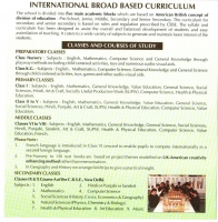 International broad based curriculum